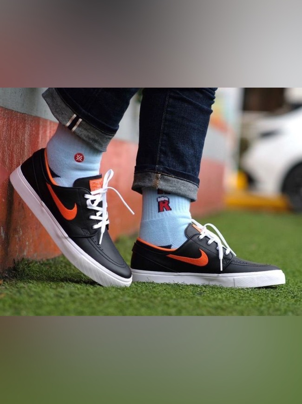 Nike SB Stefan Janoski NBA ‘Knicks’ Black Orange Skateboard sport Men 9.5 shoes
